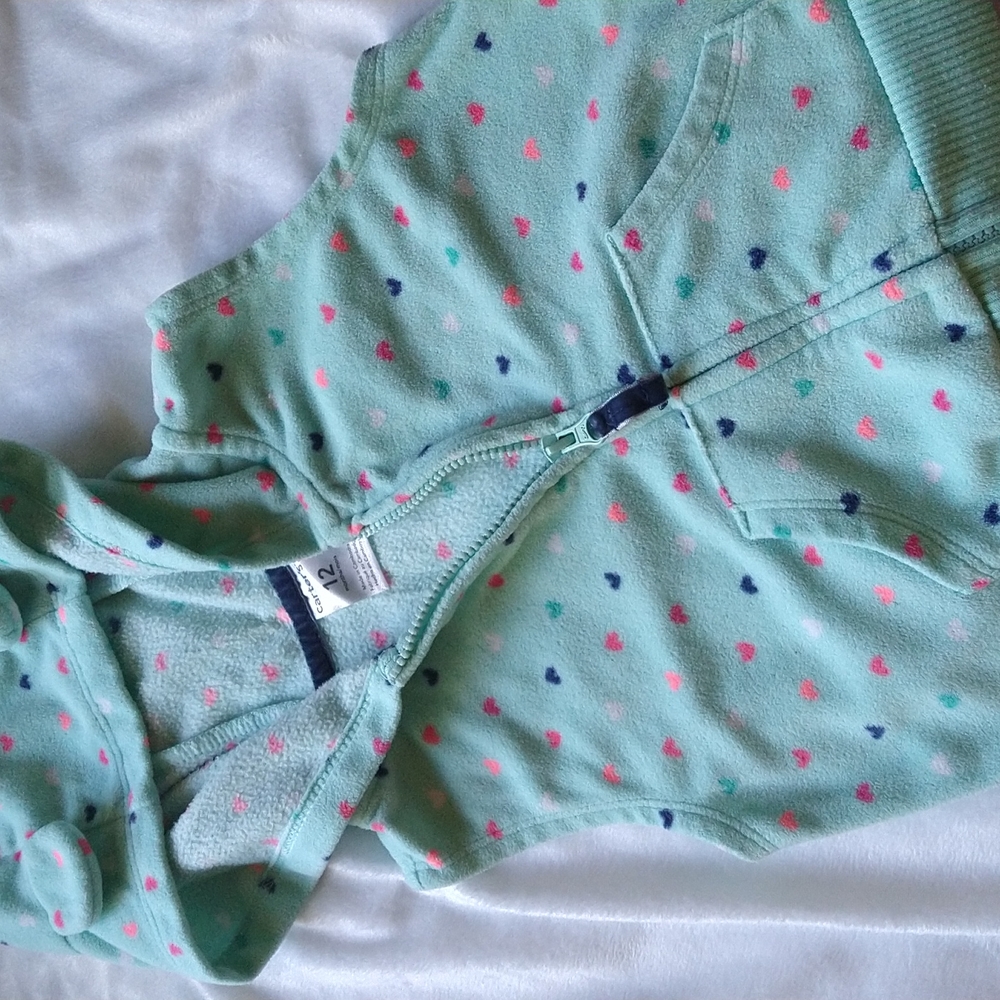 🐇 CARTERS: SOFT VEST WITH HOOD EARS. Size 12mos